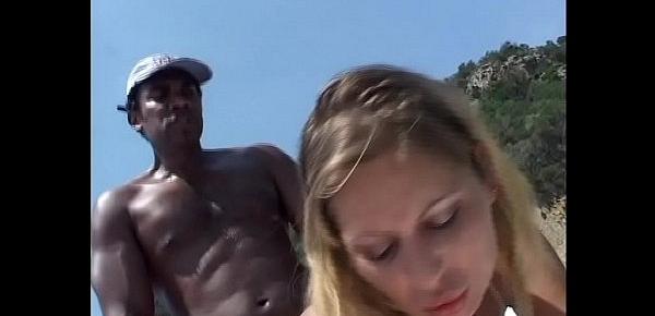  White bitch fucked in the ass by a black sailor man